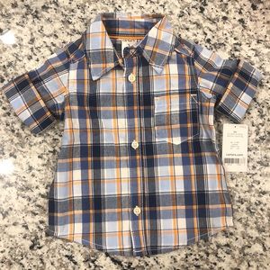 Baby boy carters plaid button down shirt